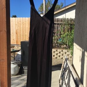 H&M Silky Liquid Black Slip Dress Size 2
